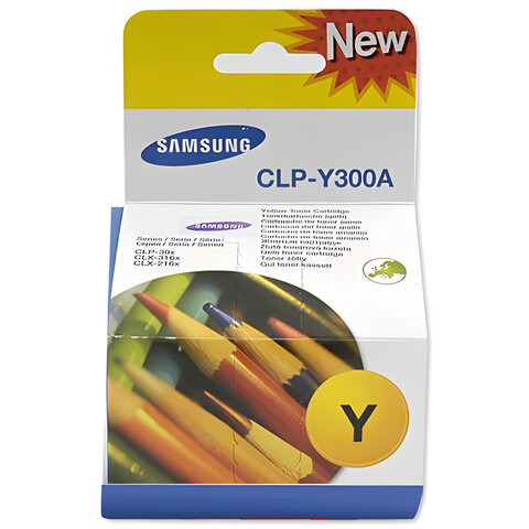 Картридж лазерный SAMSUNG (CLP-Y300A) CLP-300 и другие, желтый, оригинальный, ресурс 1000 стр. по низкой цене оптом 