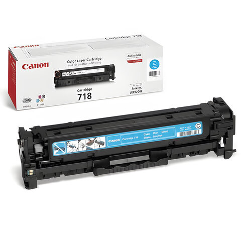 Картридж лазерный CANON (718C), LBP7200Cdn / MF8330Cdn / MF8350Cdn, голубой, ресурс 2900 страниц, оригинальный, 2661B002 по низкой цене оптом 