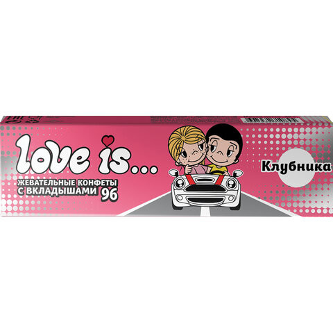 Жевательная конфета LOVE IS со вкусом Клубники, 25 г, 70292 по низкой цене оптом 