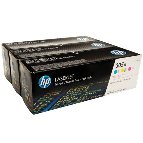 Картридж лазерный HP (CF370AM) LaserJet Pro 300 M375/M475, КОМПЛЕКТ 3 цвета CMY, ресурс 3х2600 страниц по низкой цене оптом 