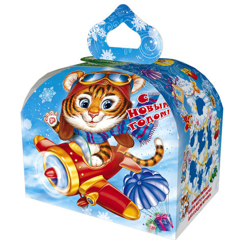 Подарок новогодний СУНДУЧОК "Скорость", 1000 г, НАБОР конфет (с анимацией), картонная упаковка, ХЭ2149 по низкой цене оптом 