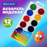Краски акварельные BRAUBERG "МОНСТРИКИ", медовые, 12 цветов, круглые кюветы, 192641 по низкой цене оптом Краски акварельные BRAUBERG "МОНСТРИКИ", медовые, 12 цветов, круглые кюветы, 192641 по низкой цене оптом