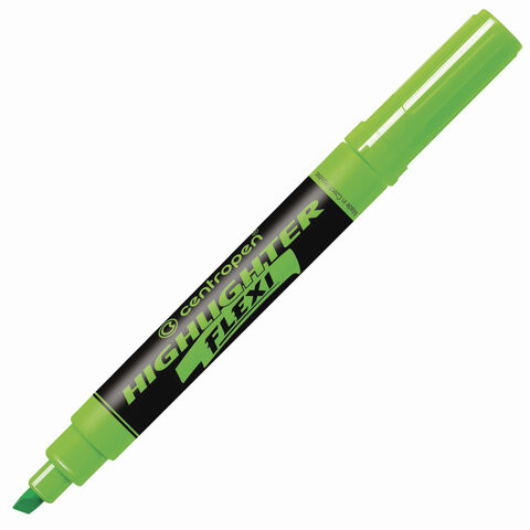 Текстовыделитель CENTROPEN "Flexi", ЗЕЛЕНЫЙ, гибкий наконечник, линия 1-5 мм, 8542, 4 8542 0159 по низкой цене оптом Краснодар, Москва, Уфа, Казань, Барнаул, Владивосток, Хабаровск, Сахалин, Красноярск, Екатеренбург, 