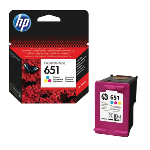 Картридж струйный HP (С2P11AE) Ink Advantage 5575/5645/OfficeJet 202, №651, цветной, оригинальный, ресурс 300 стр., C2P11AE по низкой цене оптом 
