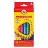 Карандаши цветные KOH-I-NOOR "Triocolor", 12 цветов, трехгранные, грифель 3,2 мм, европодвес, 3132012004KSRU по низкой цене оптом 