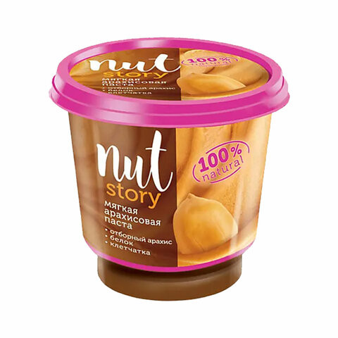 Паста арахисовая NUT STORY, 350 г, пластиковая банка, ПО3 по низкой цене оптом 
