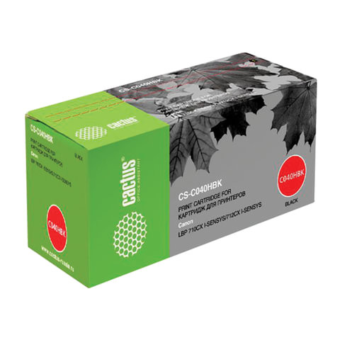 Картридж лазерный CACTUS (CS-040HBK) для CANON i-SENSYS LBP-710Cx/712Cx, черный, ресурс 12500 страниц, CS-C040HBK по низкой цене оптом 