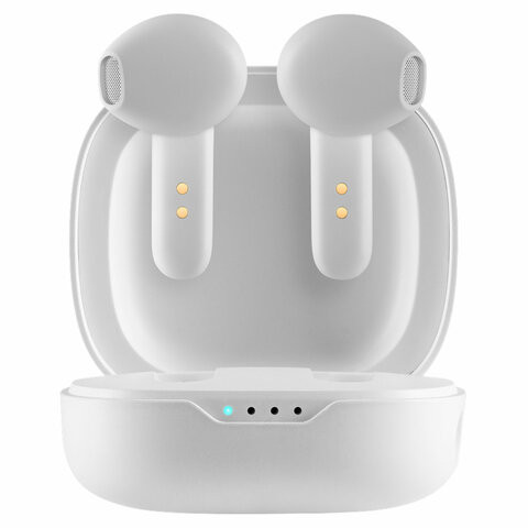 Наушники с микрофоном (гарнитура) DEFENDER TWINS 920, Bluetooth, беспроводные, белые,, 63920 по низкой цене оптом 
