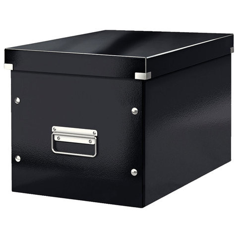 Короб архивный LEITZ "Click & Store" L, 310х320х360 мм, ламинированный картон, разборный, черный, 61080095 по низкой цене оптом 