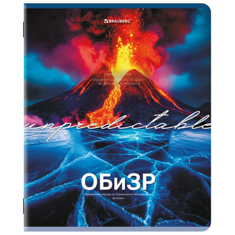 Тетрадь предметная КЛАССИКА ПРИРОДА 48л, обложка картон, ОБиЗР, клетка, подсказ, BRAUBERG, 405094 по низкой цене оптом 