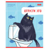 Тетрадь А5 48л. HATBER скоба, линия, обложка картон, Кот-обормот (микс в спайке), 080206, 48Т5В2 по низкой цене оптом 