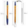 Ручка шариковая BRAUBERG "M-500 AMBER", СИНЯЯ, корпус тонированный оранжевый, узел 0,7 мм, линия письма 0,35 мм, 143451 по низкой цене оптом Краснодар, Москва, Уфа, Казань, Барнаул, Владивосток, Хабаровск, Сахалин, Красноярск, Екатеренбург, 