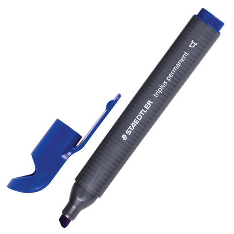 Маркер перманентный STAEDTLER (Германия) "Triplus", СИНИЙ, трехгранный, скошенный наконечник, 3-5 мм, 3550-3 по низкой цене оптом 