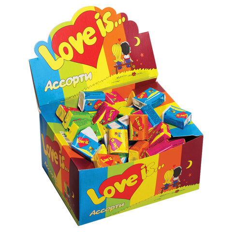 Жевательная резинка LOVE IS, ассорти вкусов, 4,2 г, 47149 по низкой цене оптом 