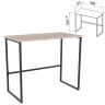 Стол BRABIX "SMART CD-020", 900х500х770 мм, ЛОФТ, металл/ЛДСП ясень шимо светлый, каркас черный, 641949 по низкой цене оптом 