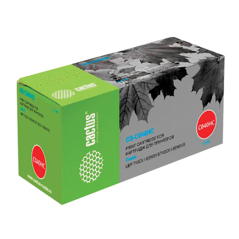 Картридж лазерный CACTUS (CS-040HC) для CANON i-SENSYS LBP-710Cx/712Cx, голубой, ресурс 10000 страниц, CS-C040HC по низкой цене оптом 
