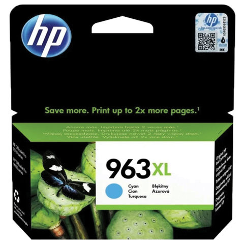 Картридж струйный HP (3JA27AE) для HP OfficeJet Pro 9010/9013/9020/9023, №963Xl, голубой, ресурс 1600 страниц по низкой цене оптом 