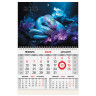 Календарь квартальный 2025, 1 блок 1 гребень, магнитный курсор, мелованная бумага, Символ года, 116075 по низкой цене оптом 