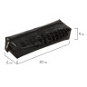 Пенал-косметичка BRAUBERG "Ultra black", "крокодиловая кожа", 20х6х4 см, 223909
