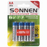 Батарейки КОМПЛЕКТ 4 шт., SONNEN Super Alkaline, АА (LR6,15А), алкалиновые, пальчиковые, блистер, 451094 по низкой цене оптом Краснодар, Москва, Уфа, Казань, Барнаул, Владивосток, Хабаровск, Сахалин, Красноярск, Екатеренбург, 