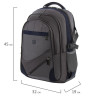 Рюкзак BRAUBERG "MainStream 1", 35 л, размер 45х32х19 см, ткань, серо-синий, 224445 по низкой цене оптом Краснодар, Москва, Уфа, Казань, Барнаул, Владивосток, Хабаровск, Сахалин, Красноярск, Екатеренбург, 