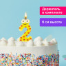 Свеча-цифра для торта "2" "С глазками", 6 см, ЗОЛОТАЯ СКАЗКА, с держателем, в блистере, 591405 по низкой цене оптом 