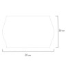 Этикет-лента 26х16 мм, волна, белая, комплект 5 рулонов по 800 шт., BRAUBERG, 123580 по низкой цене оптом 