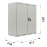 Шкаф металлический (антресоль) BRABIX "MK 08/46", 830х915х460 мм, 24 кг, 1 полка, разборный, 291137, S204BR080102 по низкой цене оптом Краснодар, Москва, Уфа, Казань, Барнаул, Владивосток, Хабаровск, Сахалин, Красноярск, Екатеренбург, 