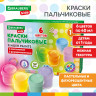Краски пальчиковые для малышей от 1 года, 6 цветов (3 пастельных + 3 флуоресцентных) по 40 мл, BRAUBERG KIDS, 192400 по низкой цене оптом 