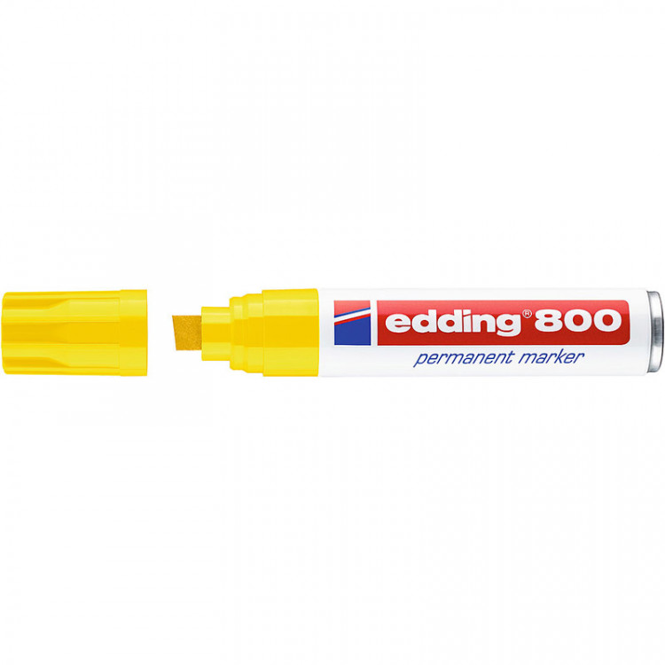 Маркер перманентный edding 800, скошенный наконечник, 4-12 мм Желтый по низкой цене оптом 