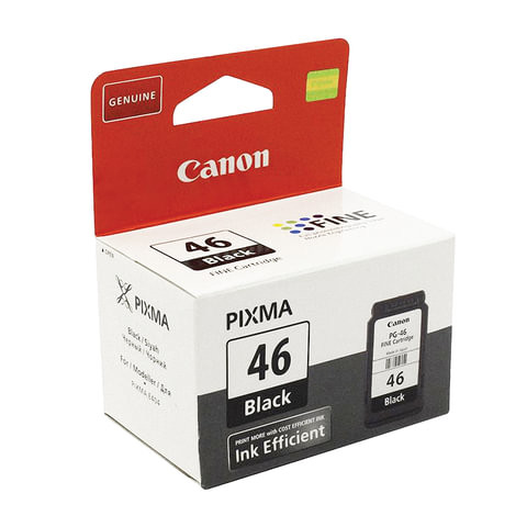 Картридж струйный CANON (PG-46) PIXMA E404/414/464/474/484/E3140, черный, оригинальный, ресурс 180 страниц, 9059B001 по низкой цене оптом 