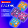 Ластик BRAUBERG PATTERNS, 34х34х14 мм, ЭКО-ПВХ, ассорти, 272732 - Ластики | СнабС
