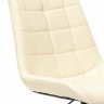 Кресло BRABIX "Deco MG-316", без подлокотников, пятилучие серебристое, экокожа, слоновая кость, 532081