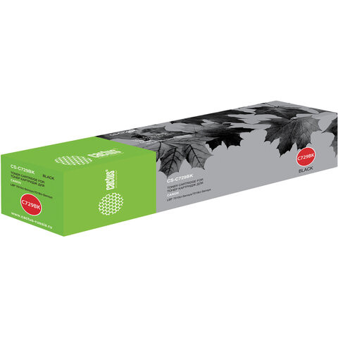 Картридж лазерный CACTUS (CS-C729BK) для CANON LBP-7010C/7018C, черный, ресурс 1200 страниц по низкой цене оптом 