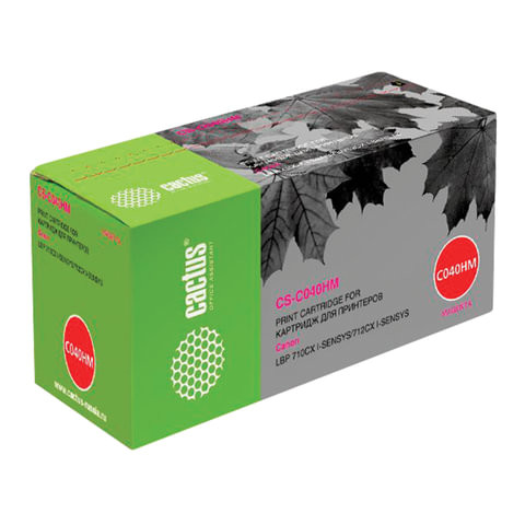 Картридж лазерный CACTUS (CS-040HM) для CANON i-SENSYS LBP-710Cx/712Cx, пурпур, ресурс 10000 страниц, CS-C040HM по низкой цене оптом 