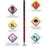 Карандаш чернографитный BRAUBERG "PREMIUM TURKEY", 1 шт., "Flame", НВ, ассорти, дисплей,181565 по низкой цене оптом 