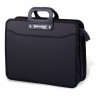 Папка-портфель пластиковая BRAUBERG "ПРЕМЬЕР" А4 (390х315х120 мм) 3 отделения, фактура "бисер", черная, 223082 по низкой цене оптом 