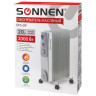 Обогреватель масляный SONNEN DFS-09, 2000 Вт, 9 секций, белый, 453499 по низкой цене оптом 