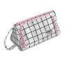 Пенал-косметичка BRAUBERG с ручкой, 1 откидная планка, полиэстер, 22x10х8 см, "Checkered white", 271558 по низкой цене оптом 