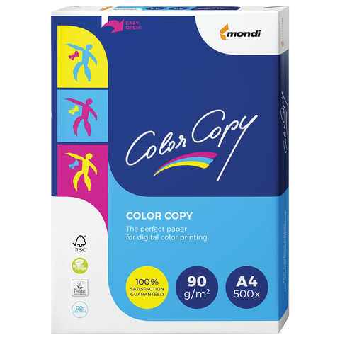 Бумага COLOR COPY, А4, 90 г/м2, 500 л., для полноцветной лазерной печати, А++, Австрия, 161% (CIE) по низкой цене оптом 