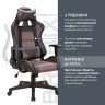 Кресло компьютерное BRABIX "GT Racer GM-100", две подушки, ткань, экокожа, черное/коричневое, 531819 по низкой цене оптом 