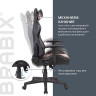 Кресло компьютерное BRABIX "GT Racer GM-100", две подушки, ткань, экокожа, черное/коричневое, 531819 по низкой цене оптом 