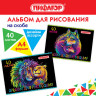 Альбом д/рис. А4 40л., скоба, обложка офсет, ПИФАГОР, 205х290мм, Нежность, (2 вида), 106700 по низкой цене оптом Краснодар, Москва, Уфа, Казань, Барнаул, Владивосток, Хабаровск, Сахалин, Красноярск, Екатеренбург, 