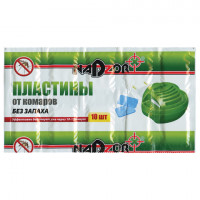 Средство от насекомых пластины для фумигатора, 10 шт., от комаров NADZOR (Надзор), ITM 003P
