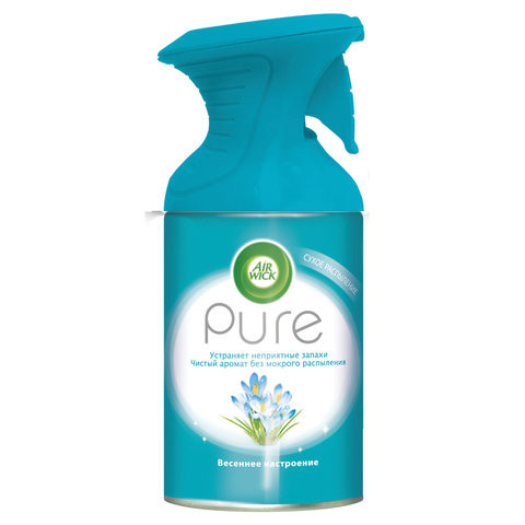 Освежитель воздуха аэрозольный 250 мл AIRWICK PURE "Весеннее настроение", 3036915 по низкой цене оптом Краснодар, Москва, Уфа, Казань, Барнаул, Владивосток, Хабаровск, Сахалин, Красноярск, Екатеренбург, 