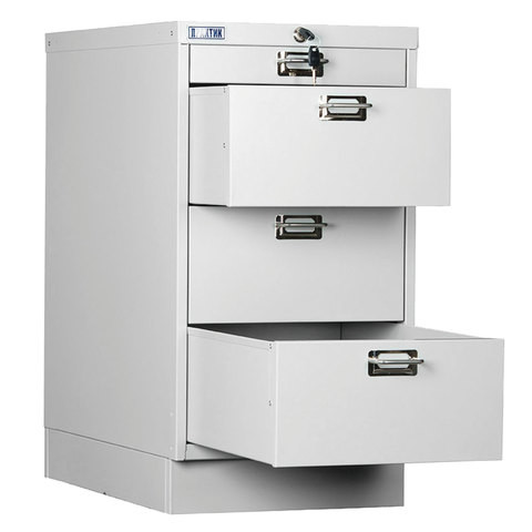 Шкаф металлический для документов ПРАКТИК "MDC-A3/650/4", 4 ящика, 650х347х546 мм, собранный по низкой цене оптом 