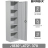 Шкаф металлический офисный BRABIX "MK 18/47/37-01", 1830х472х370 мм, 25 кг, 4 полки, разборный, 291138, S204BR181102 по низкой цене оптом 