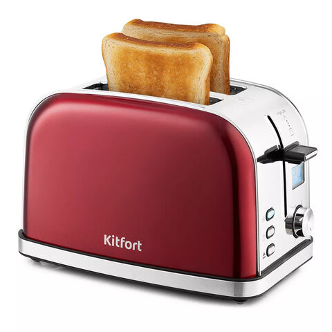 Тостер KITFORT КТ-2036-1, 950 Вт, 2 тоста, 8 режимов, цифровой дисплей, металлический по низкой цене оптом Тостер KITFORT КТ-2036-1, 950 Вт, 2 тоста, 8 режимов, цифровой дисплей, металлический по низкой цене оптом