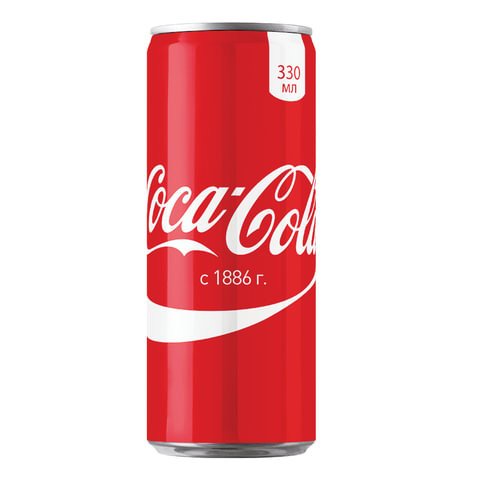 Напиток газированный COCA-COLA (Кока-кола), 0,33 л, 14663 по низкой цене оптом Краснодар, Москва, Уфа, Казань, Барнаул, Владивосток, Хабаровск, Сахалин, Красноярск, Екатеренбург, 
