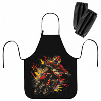 Фартук с нарукавниками для уроков труда ЮНЛАНДИЯ, регулировка по росту, 46х54 см, Fire moto, 273636